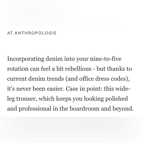 Perfect like new Anthropologie PILCRO High Rise Wide Leg Trouser Jeans 28 - Picture 8 of 10